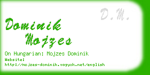 dominik mojzes business card